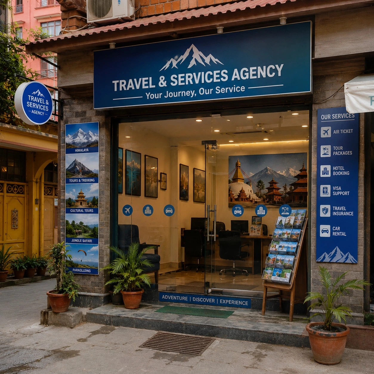 Travel agency HRMS Nepal — mobile check-in and assignment scheduling